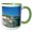 Green/White, variant on 3drose, Bluefields, Jamaica Southwest Coast-ca22 Gjo0045 - Greg Johnston, 11oz Two-tone Blue Mug
