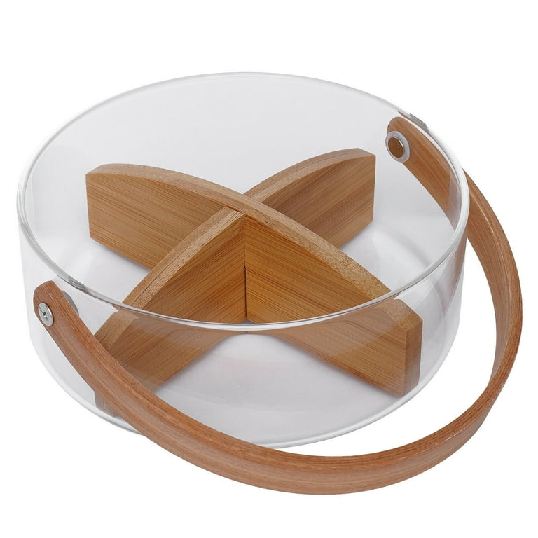 Mimeile Circle Fruit Tray Separable Snacks Bowl Nut