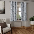 thumbnail image 2 of Ambesonne Vintage Grommet Curtain, Art Flowers Romantic Summer, 50"x120", Pale Blue Grey and Marigold, 2 of 5