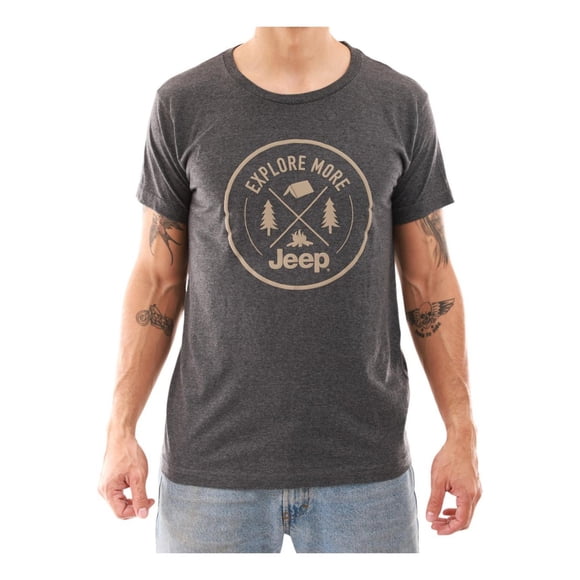 Playera Jeep Hombre Casual Explore Model Gris gris oscuro 00L