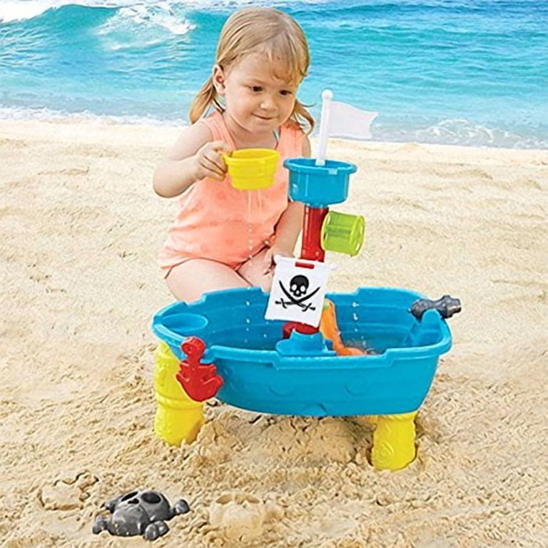 Toyland® Piraten Eimer- & Schaufelset – 6-teilig Mit Piratenschiff, Für Sand & Wasser, Strandspielzeug Ab 2 Jahren