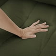 thumbnail image 4 of Newest 80.7 inch premium Teddy fabric sofa with 3 back pillows and 3 back cushions Solid wood frame 3 seat sofa with oversized upholstered chair for living room, bedroom, 4 of 6