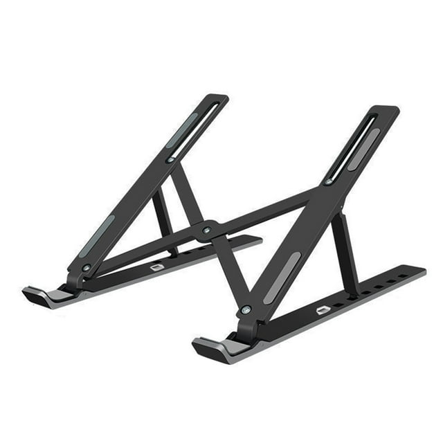 Hyasfey Aluminum Alloy Laptop Stand Height Adjustable Quick Heat Dissipation Anti-slip Foldable Portable Home Office Desktop Computer Riser Holder PC Accessories