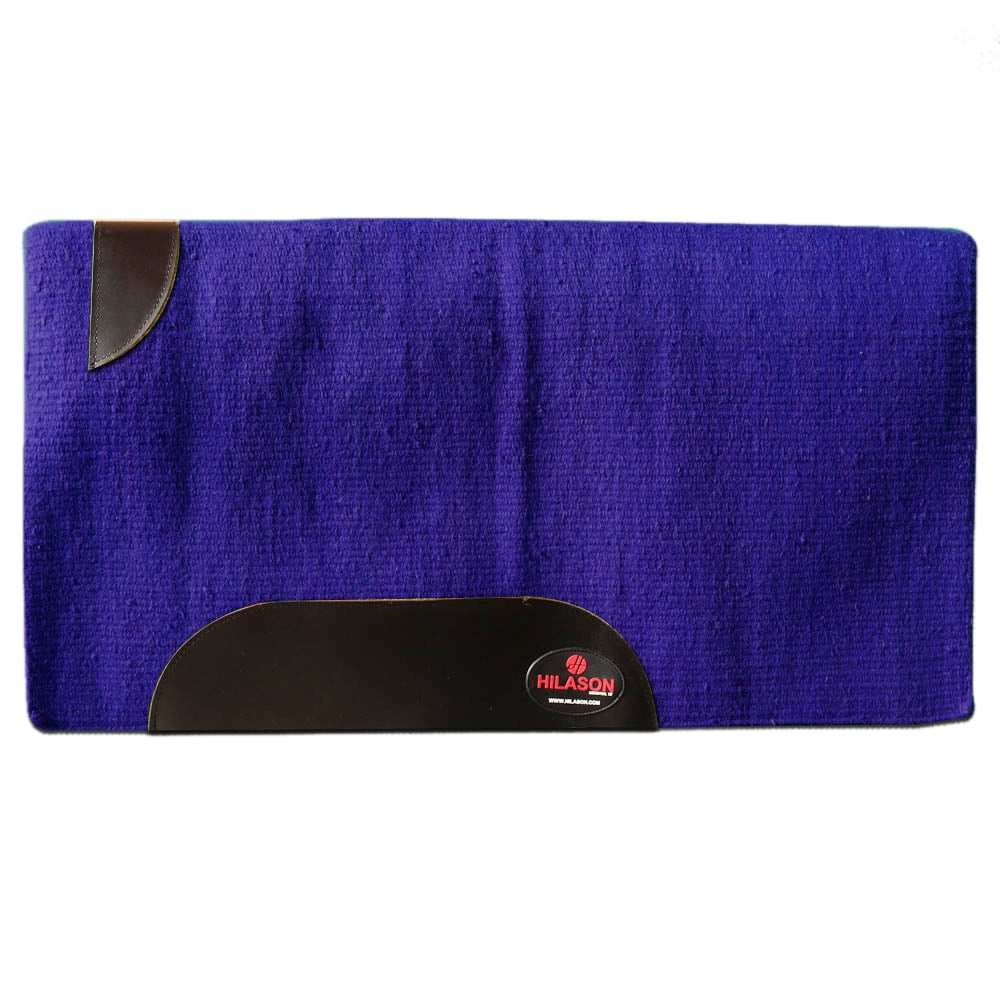 42FE Horse Western Saddle Blanket New Zealand Wool Navy Blue Hilason