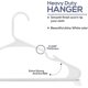 thumbnail image 3 of Clothes Hangers 50 Pack - Plastic Hangers Space Saving - Durable Coat Hanger with Shoulder Grooves (White), 3 of 4