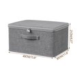 thumbnail image 1 of Dvruxg Large Linen Collapsible Storage Bins with Removable Lids and Handles, Washable Storage Box Containers Baskets Cube with Cover, 1 of 2