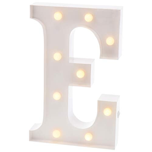 Barnyard Designs Metal Marquee Letter E Light Up Wall Initial Wedding Bar Home And Nursery Letter Decoration 12 White Walmart Com Walmart Com