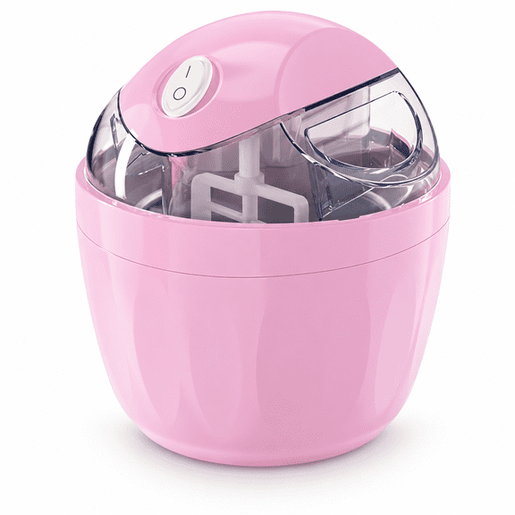 Mini Ice Cream Maker, 17oz Personal Swirl Cup Machine, Portable One-Touch Electric Ice Cream Maker for Home Kitchen, Small Spaces, Dorms (Pink)