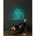 thumbnail image 3 of Handmadetneonsign Abstract Couple Neon Sign, Line Lovers Led Sign, Custom Neon Sign, Lover Led Sign, 3 of 5