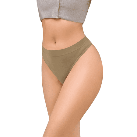 Fulorrnie Underwear for Women Comfort Hipster Breathable Seamless Panties Briefs Banded Waist Moisture Wicking Panty Khaki XXL