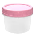 thumbnail image 3 of 1 Pcs Plastic Containers with Lids,Mini Plastic Containers,Reusable Transparent Stackable Storage Containers, for Snack Lunch Meal Prep Salad Dressings,Leakproof Small Freezer Containers,(Pink,200ml), 3 of 8