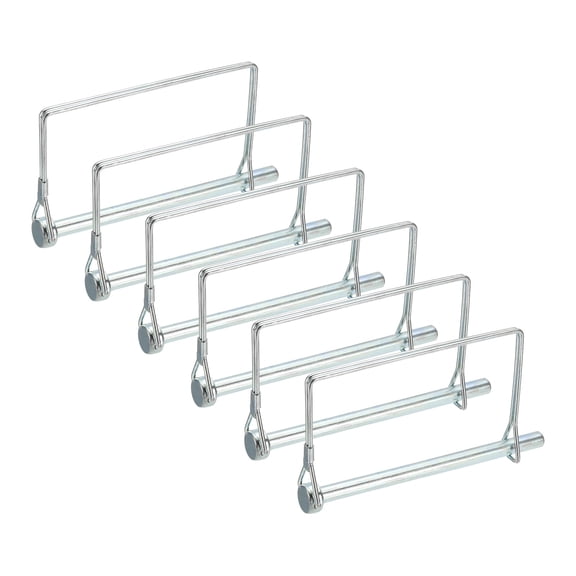 Uxcell 6 Pcs Trailer Coupler Pin (5/16" x 4-23/32" ) - Trailer Hitch Pin Coupler Square Safety Shaft Locking Pin for Farm Trailers Wagons Lawn Kayak Boat
