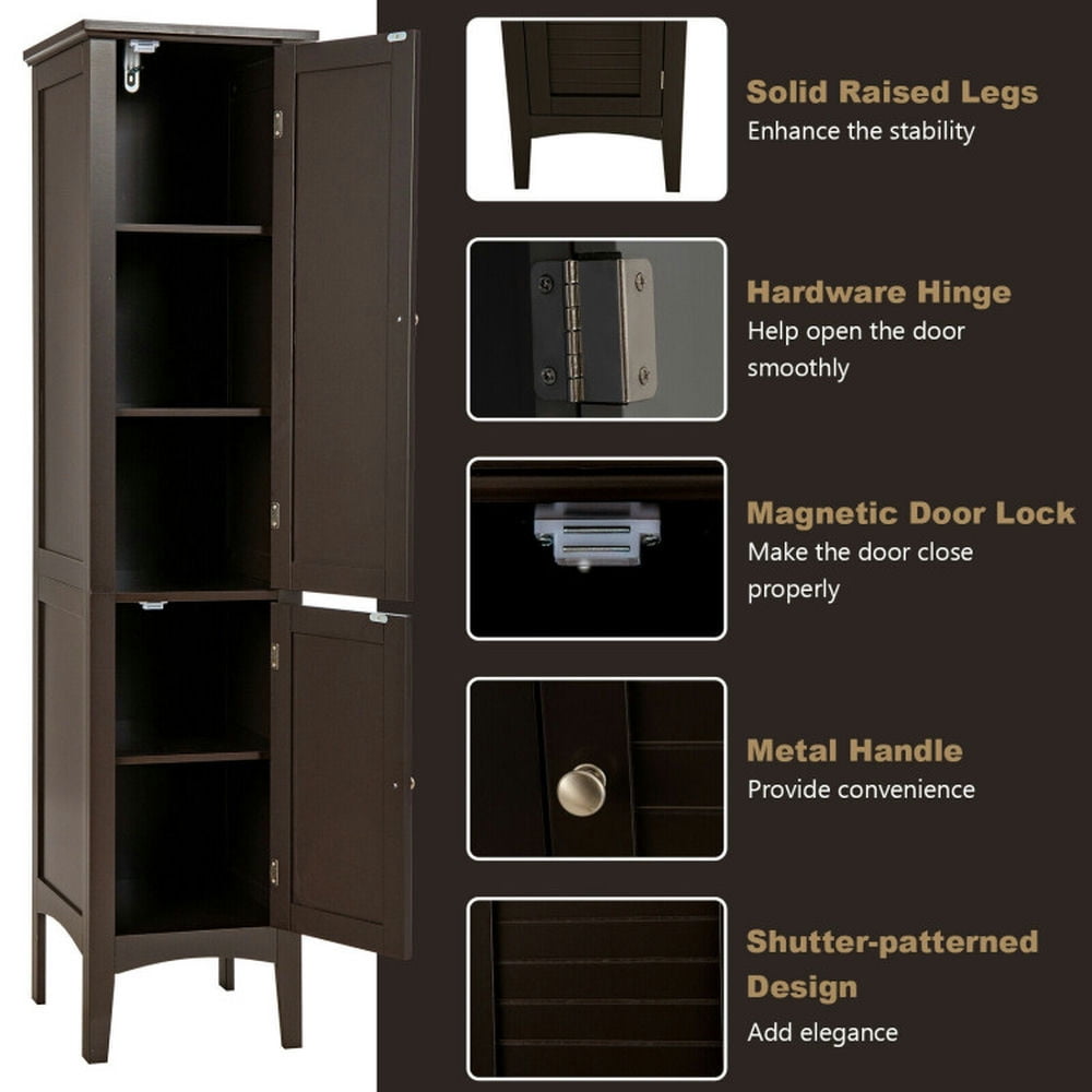 Finihen Bathroom Storage Cabinet, Bathroom Floor Cabinet, Freestanding Bathroom Storage Cabinet for Kitchen and Living Room, for Bathroom, Living Room, Bedroom, Kitchen, Coffee Finihen Bathroom Storage Cabinet, Bathroom Floor Cabinet, Freestanding Bathroom Storage Cabinet for Kitchen and Living Room, for Bathroom, Living Room, Bedroom, Kitchen, Coffee