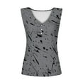 thumbnail image 3 of DailyTrove Women's Star Print Sleeveless Tank - V-Neck Casual Top, Whimsical for Festival & Summer, 3 of 4