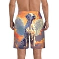thumbnail image 3 of KLL Colorful Cloud Spotted Dog Men's Casual Summer Beach Shorts Hawaiian Shorts with Pockets-X-Large, 3 of 5
