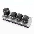 thumbnail image 2 of RGB Macro 3 Key + 1 Knob Programmable Mechanical Gaming Keyboard (Clear), 2 of 9