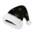 thumbnail image 4 of Niusricy Sequin Christmas Hats for Adults Glitter Snowflake Embroidered Santa Claus Hats Party Cap with Fur Trim, 4 of 5