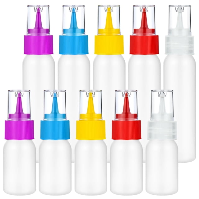 Botellas Squeeze Writer Sooundey de plástico de 30 ml/60 ml, 10 unidades