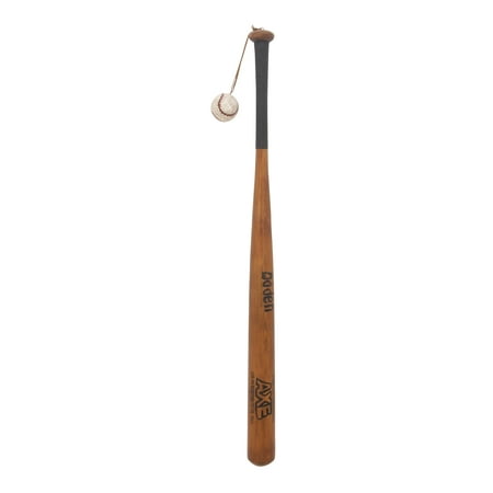 Decmode Eclectic 42 x 3 inch stained pine wood baseball bat decor, Brown