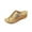 Gold, variant on THDHVS Wedge Sandals for Women,Sandals Women,Women's Fashion Casual Summer Open Toe Retro Solid Color Sandals Hollow One-Line Wedge Heel Slippers Black 5.5