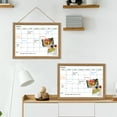 thumbnail image 3 of Dry Erase Monthly Calendar Board, 16"x12" Magnetic Surface Whiteboard for Wall, Office/Home, Solid Wood Frame Hanging Board & Planning Board, 3 of 8