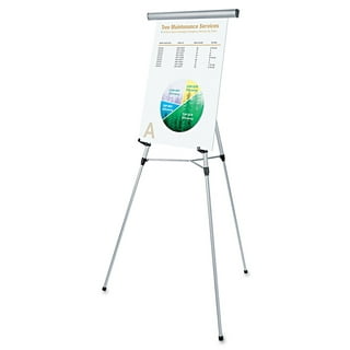 Excello Global Products Aluminum Flip-Chart Presentation Easel: 2-Pack with Telescoping Legs, 70 Inches (Black)