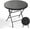 Black, variant on Bonnlo Round Folding Table 32 inch, HDPE Plastic Small Tabletop with Steel Frame Foldable Card Table for Indoor Outdoor Outside Dining, Party and Commercial Event, Black