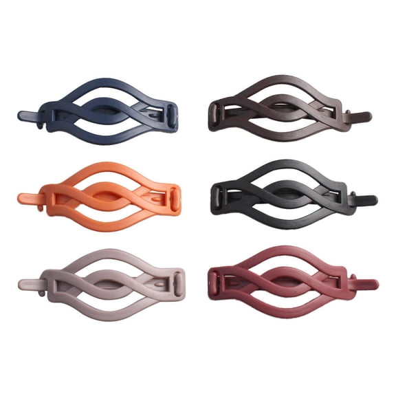 Black French Flat Hair Clips With Round Design For Various Hair Types Vintage Style For Women And Girls Practical And Stylish