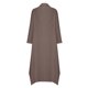 thumbnail image 5 of Vestido midi de lino para mujer - Cuello con solapa, bolsillos - Corte holgado - Informal/Trabajo - Color liso - S-XXXXXL, 5 of 5