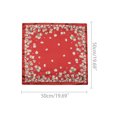 thumbnail image 2 of Unique Bargains 2Pcs Femmes Floral Polka Dots Foulard Rayé Floral Rouge & Floral Rouge, 2 of 7