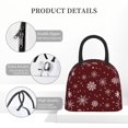 thumbnail image 4 of Balery Romantic white snowflakes Bolsa de Almuerzo para Mujeres, Caja de Almuerzo, Bolsa de Almuerzo Pequeña Impermeable, Tote de Almuerzo Reutilizable con Gran Capacidad, 4 of 6
