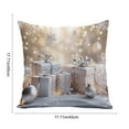 thumbnail image 3 of Winter Theme Christmas Pillow, 3D Visual Effect Printed Pillowcase, Light Color Holiday Home Decoration, 17.7"x17.7", 3 of 6