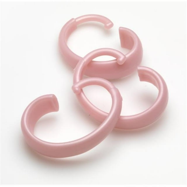 SCHE-28 Hang Aise Crochets de Rideau de Douche en Plastique de Type C en Rose