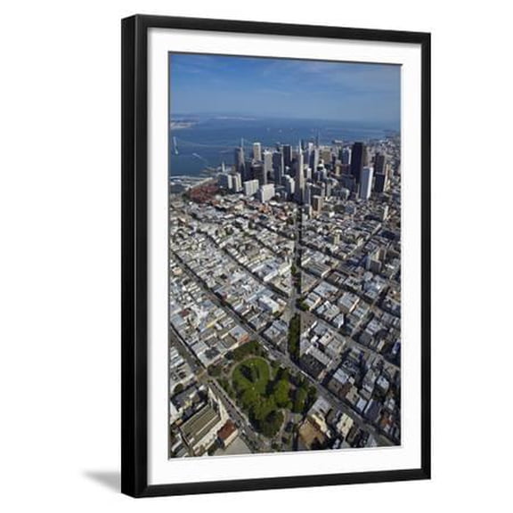 USA, California, Aerial of Downtown San Francisco Cityscape, Scenic Framed Art Print Wall Art by David Wall Sold by Art.Com