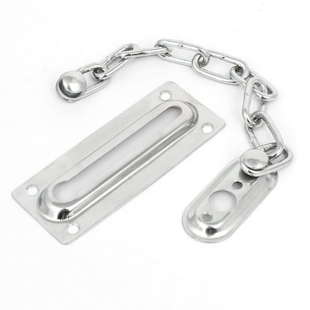 slide bolt tone guard lock chain security stainless steel door silver