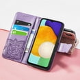 thumbnail image 5 of for Samsung Galaxy A25 5G Case Wallet PU Leather Credit Card Holder Full Body Cute Butterfly Design with Wrist Strap Soft TPU Bumper Full Body Protective Phone Case for Girls Women Purple 01, 5 of 12