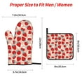 thumbnail image 2 of Fotbe Red Strawberry for 4Pcs Oven Mitts and Pot Holders, 500℉ Heat Resistant Oven Mitts , Non-Slip Silicone Surface Safe for Baking, Cooking, BBQ, 2 of 6