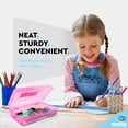 thumbnail image 2 of Enday Glitter Pencil Case Box for Kids with Snap Closure Lid School Supplies Storage Pink Small, 2 of 7