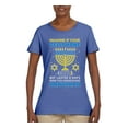thumbnail image 2 of Wild Bobby Hanukkah Imagine If Your Phone Battery was Low but Lasted 8 Days Women Graphic T-Shirt, Light Blue, XX-Large, 2 of 6