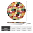 thumbnail image 2 of Wukai Cute Cartoon Cat Print Decorative Plate for Display,Bone China Decorative Plate, Ceramic Dinner Plate with Stand, Vertical Ceramic Plate-6in, 2 of 6