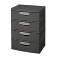 thumbnail image 3 of (2 pack) Sterilite 4 Drawer Unit, Durable Plastic Storage Solution for Garages and Basements, Dark Gray, 3 of 14