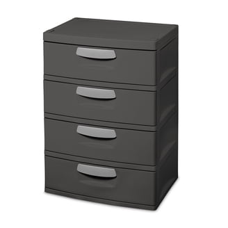 Sterilite Wide 3 Drawer Cart Black - Versatile Plastic Storage Dresser with  Rolling Wheels - Walmart.com