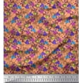 thumbnail image 1 of Soimoi Cotton Poplin Fabric Leaves & Bell Floral Printed Fabric 1 Yard 42 Inch Wide, 1 of 1