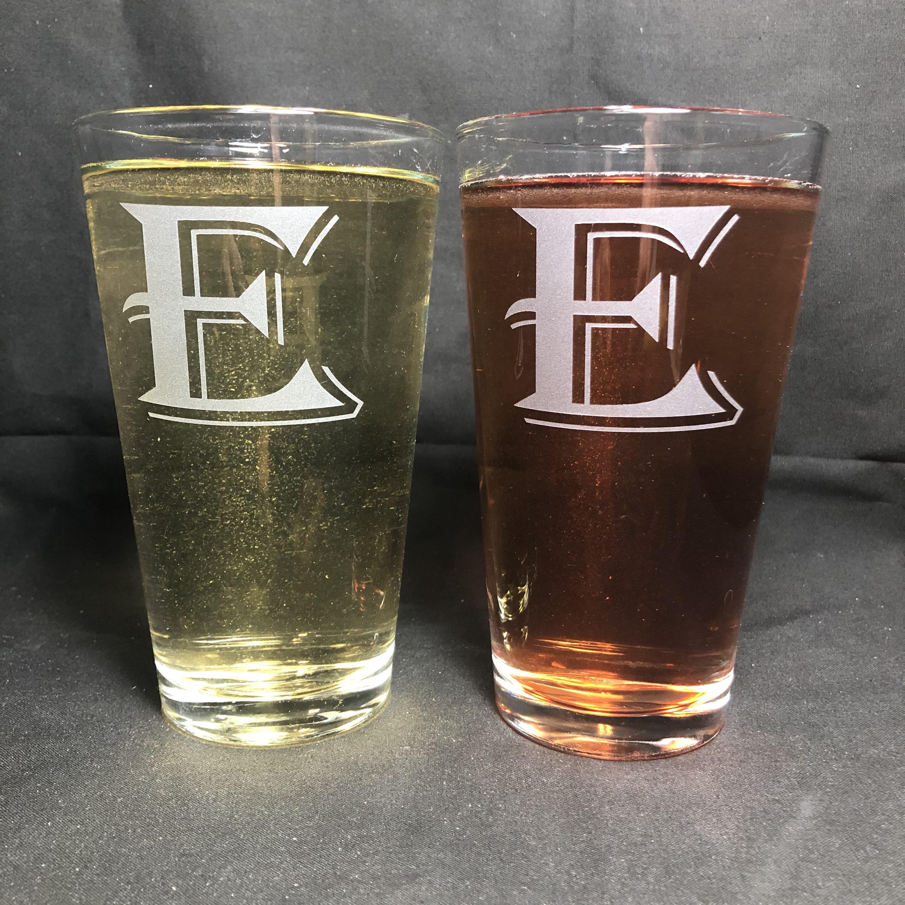 16OZ MONOGRAM BEER GLASS E SET OF 2 - Walmart.com