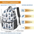thumbnail image 3 of Police and Rifle White Pattern 17" School Backpacks for Teens,Waterproof Oxford Fabric,S-Shape Padded Straps for School,Travel,Hiking,Camping, 3 of 6