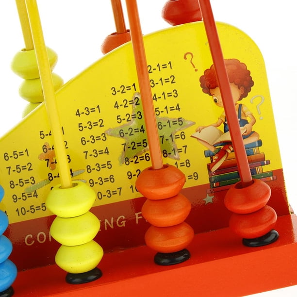 Juguete Matemático De Cuentas De Madera - Para Aprender A Contar, Clasificar Y Sumar, Educativo Para Niños 1 Año+