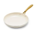 thumbnail image 1 of Sartén antiadherente de cerámica GreenPan Swift de 25 cm, cocina saludable sin PFAS ni PFOA, mango dorado de acero inoxidable, utensilios versátiles de cocina, apta para lavavajillas y horno, color cr, 1 of 5