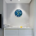 thumbnail image 5 of Yayeee Wall Clock Battery Operated 11.9" Silent Non-Ticking for Living Room, Blue Abstract, 5 of 8