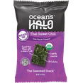 thumbnail image 2 of (20 pack) Ocean's Halo, Organic Trayless Seaweed Snack, Thai Sweet Chili, Vegan, Shelf-Stable Nori, No Plastic Tray, 0.14 oz, 2 of 7