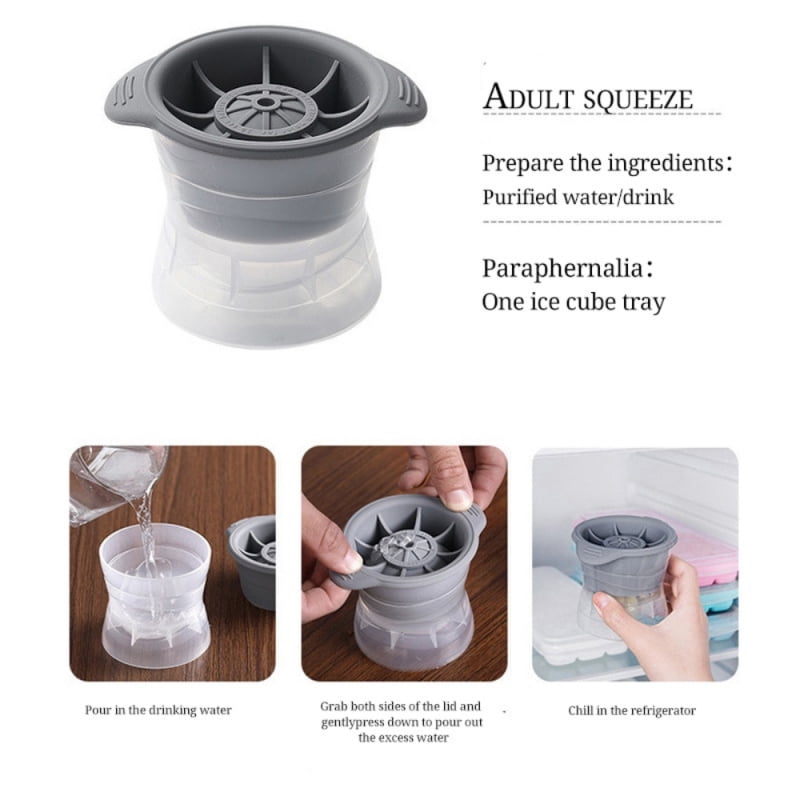 1/2pcs Bar Whiskey Round Ice Cube Maker Silicone Large Ball Shape Spherical Ice Cube Mould Machine Quick Freezer Kitchen Gadgets